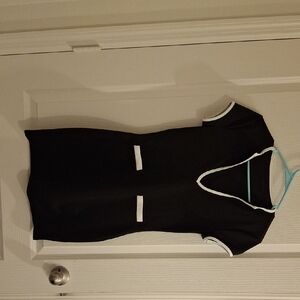 Black Dress with White Trim